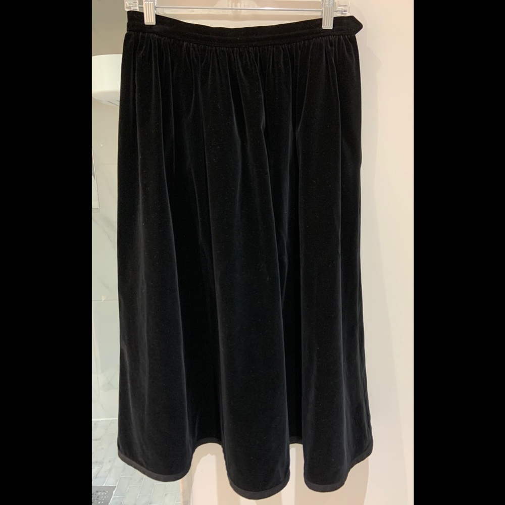 YSL✨Vintage✨soft velvet, black skirt